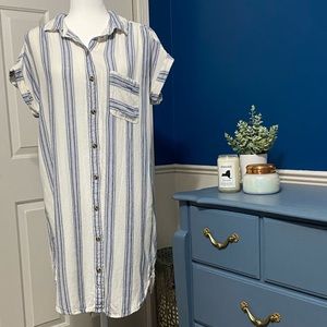 American Eagle Blue and White Striped Dress
